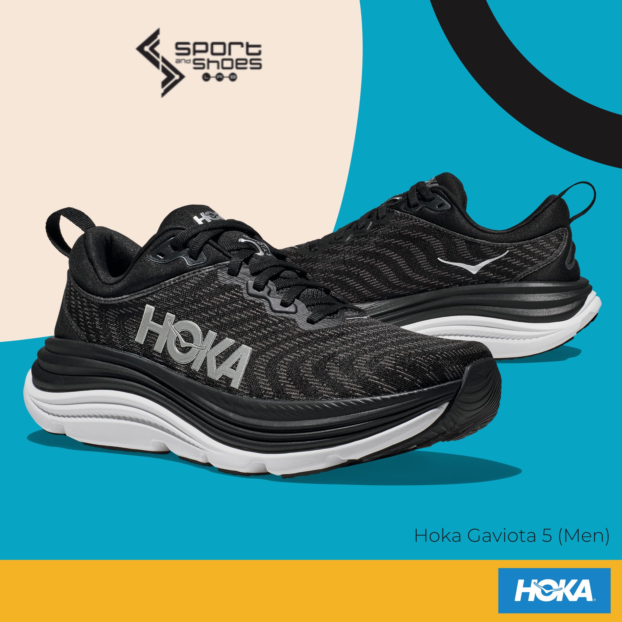 Hoka Gaviota5 WIDE (M) (1134234-BWHT)